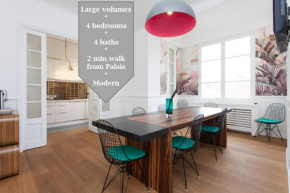 Palais area: Modern 4 bedrooms/ 4 baths